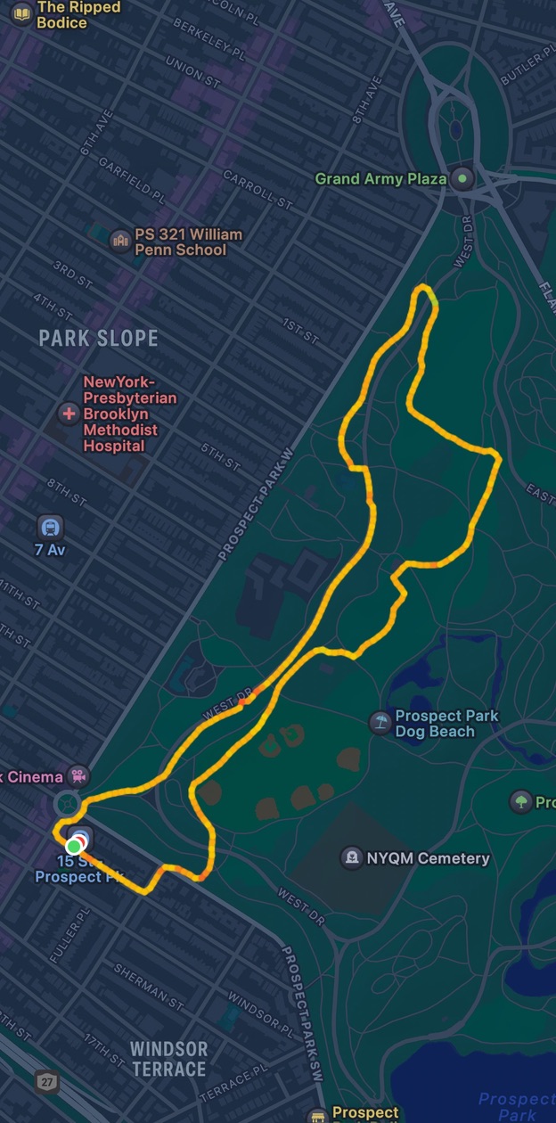  Every walk is GPS tracked. 